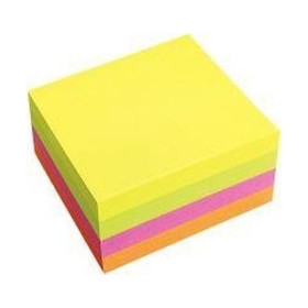 WONDAY - Cube de Notes Adhésives Fluo - 75 x 75 mm (320 feuilles)
