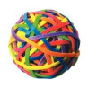 WONDAY - Boule d'Élastiques Fluo - 38 x 3 mm - 70 g
