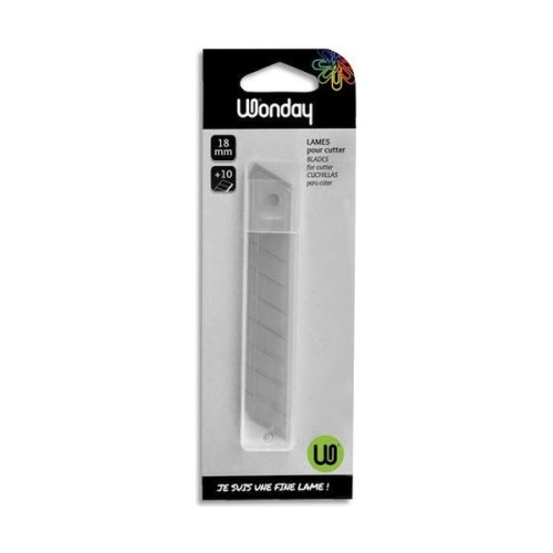 WONDAY - Lames pour Cutter - 18 mm - Étui de 10