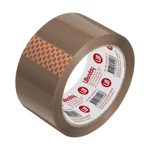 WONDAY - Rouleau Adhésif d'Emballage Havane Silencieux - 50mm x 66m