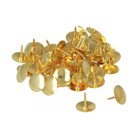 WONDAY - Punaises Laitonnées Dorées Plates - Lot de 100