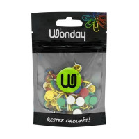 WONDAY - Punaises Tête Plate Laitonnées - Coloris assortis - Boîte de 100