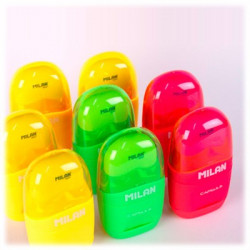 MILAN - Taille-Crayon & Gomme - "Fluo"
