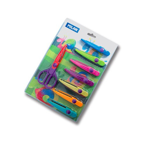 MILAN - Zigzag Scissors - With 8 Interchangeable Blades - Blister Packed