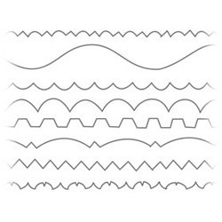 MILAN - Ciseaux Zigzag - Avec 8 Lames Interchangeables - Sous Blister
