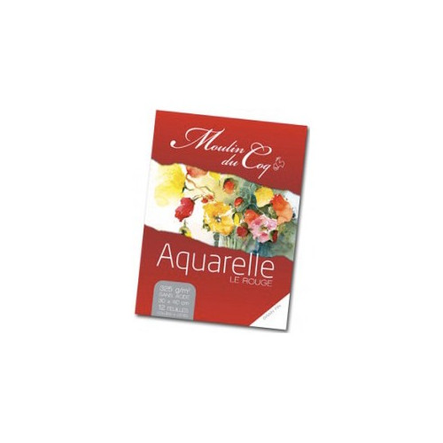 Moulin du Coq - "Le Rouge" - Grain Fin - Papier Aquarelle - 325 g/m²
