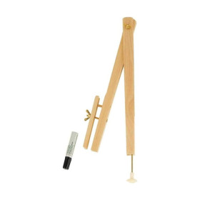 WONDAY - Compas à Tableau Bois Naturel 40cm - Ventouse V1