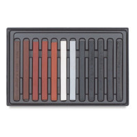 Conté à Paris - 12 Carrés Esquisse - 12 Carrés Assortis - Assortiment