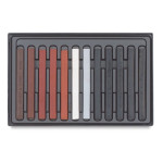 Conté à Paris - 12 Carrés Esquisse - 12 Carrés Assortis - Assortiment