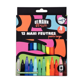 WONDAY - Feutres de Couleurs Min'O - Pointes Moyennes (12 Feutres)