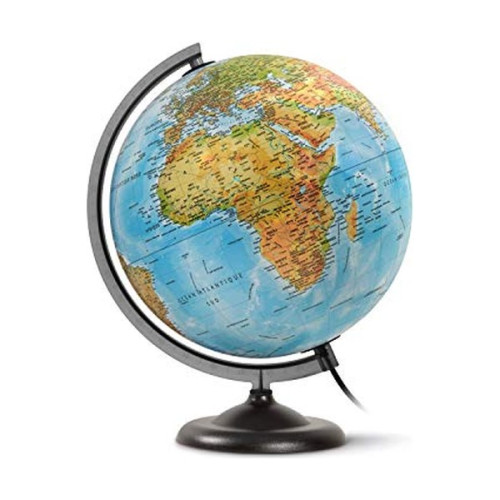 WONDAY - Globe Terrestre Lumineux LED 25cm - Bleu