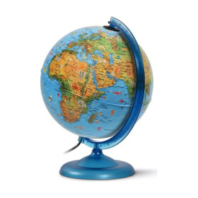 WONDAY - Globe Terrestre Lumineux LED 25cm - Bleu