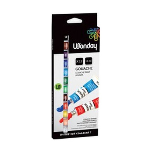 WONDAY - Gouache - 12 Tubes 12ml