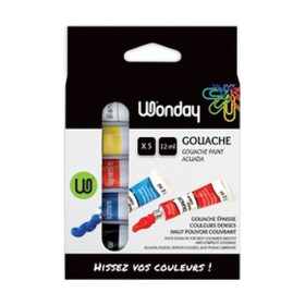 WONDAY - Gouache - 5 Tubes de 12ml