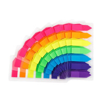 WONDAY - Marque-Pages Souples Repositionnables 12x44mm Fluo Transparent (lot de 100)
