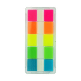 WONDAY - Marque-Pages Souples Repositionnables 20x44mm Fluo Transparent (lot de 100)