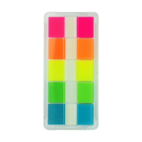 WONDAY - Marque-Pages Souples Repositionnables 20x44mm Fluo Transparent (lot de 100)
