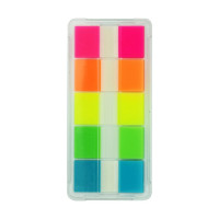WONDAY - Marque-Pages Souples Repositionnables 20x44mm Fluo Transparent (lot de 100)