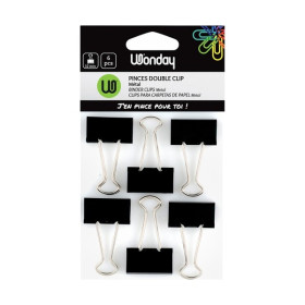 WONDAY - Pinces Double-Clip 32mm (lot de 6)