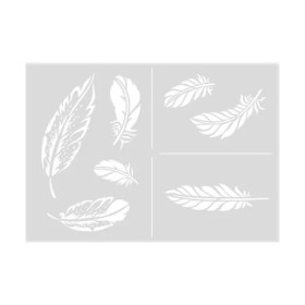 EFCO - Pochoir - Feuilles - DIN A4 - Lot de 3