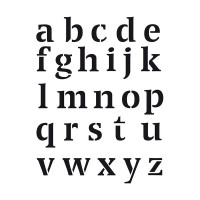 EFCO - Pochoir - Petites Lettres - DIN A5 - Lot de 26