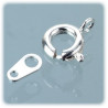 EFCO - Fermoirs à Ressort - 7 mm - 2 Pièces - Argenté