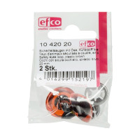 EFCO - Yeux D'animaux Sécurisés - en Plastique - 20 mm - 50 Pièces - Brun