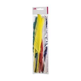 EFCO - Plumes Indiennes - 20 - 30 cm - 10 Pièces - Multicolore Assortis