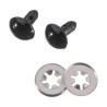 EFCO - Yeux D'animaux Sécurisés - en Plastique - 10 mm - 50 Pièces - Noir