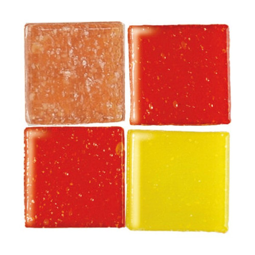 EFCO - MosaixPro - Cailloux de Verre - 10 X 10 X 4 mm - 200 g Env. 302 Pièces - Rouge Mix