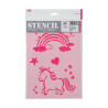 EFCO - Pochoir - Arc en Ciel et Licorne - DIN A4 - Lot de 6