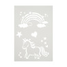 EFCO - Pochoir - Arc en Ciel et Licorne - DIN A4 - Lot de 6