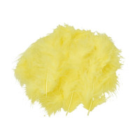 EFCO - Plumes Marabout - 100 - 120 mm - 2 g Env. 20 Pièces - Jaune
