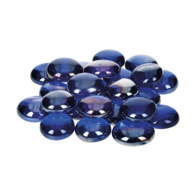 EFCO - Nuggets en Verre Irisé - 18 - 20 mm - 100 g / Env. 20 Pièces - Bleu