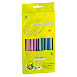 JOLLY - 12 SUPERSTICKS SPARKLING - Metallic Colour Pencils
