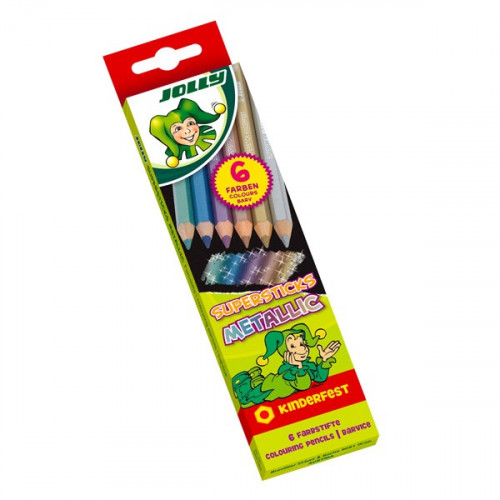 JOLLY - 6 SUPERSTICKS METALLIC - Metallic Colour Pencils