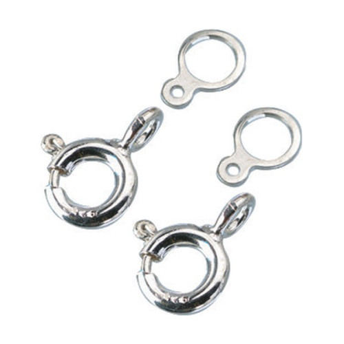 EFCO - Accessoire Bijoux - Fermoir à Ressort 925 / Lot de 2 - 6 mm - 2 Pièces - Argent 925
