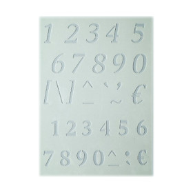 EFCO - Pochoir - Chiffres + Signes - DIN A5 - Lot de 34