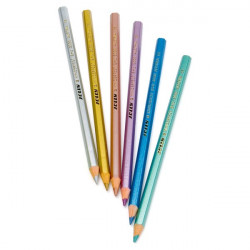JOLLY - 6 SUPERSTICKS METALLIC - Crayons de Couleur Métallisés