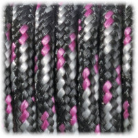 EFCO - Paracorde - Mélange de Couleurs - 2MM X 4M - 1 Pièce - Noir / Blanc / Pink