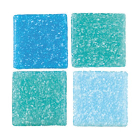 EFCO - MosaixPro - Cailloux de Verre - 10 X 10 X 4 mm - 1.000 g Env. 1.500 Pièces - Turquoise Mix