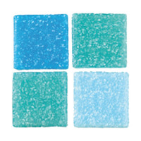 EFCO - MosaixPro - Cailloux de Verre - 10 X 10 X 4 mm - 1.000 g Env. 1.500 Pièces - Turquoise Mix