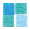 EFCO - MosaixPro - Cailloux de Verre - 10 X 10 X 4 mm - 1.000 g Env. 1.500 Pièces - Turquoise Mix