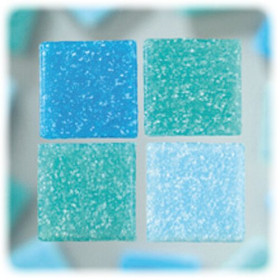 EFCO - MosaixPro - Cailloux de Verre - 10 X 10 X 4 mm - 1.000 g Env. 1.500 Pièces - Turquoise Mix