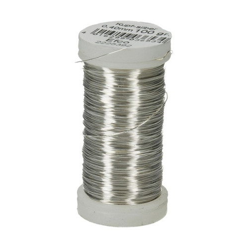 EFCO - Fil en Cuivre - 0,40 mm - 100 g / Env. 90 m - Argenté