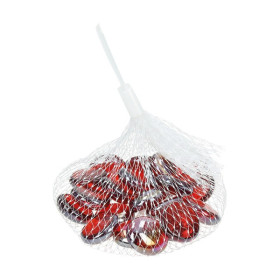 EFCO - Nuggets en Verre Irisé - 18 - 20 mm - 100 g / Env. 20 Pièces - Rouge