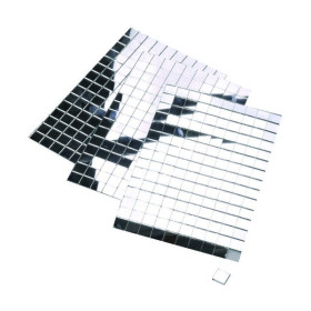 EFCO - Miroir Déco - Autocollant - 10 X 10 mm - 150 Pièces - Argenté