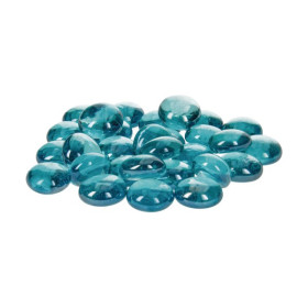 EFCO - Nuggets en Verre Irisé - 18 - 20 mm - 100 g / Env. 20 Pièces - Turquoise Clair
