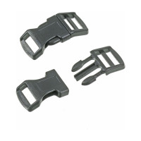 EFCO - Boucle Plastique à Clipser - 16 / 20 mm - 8 Pièces - Noir