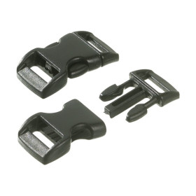 EFCO - Boucle Plastique à Clipser - 16 / 20 mm - 100 Pièces - Noir